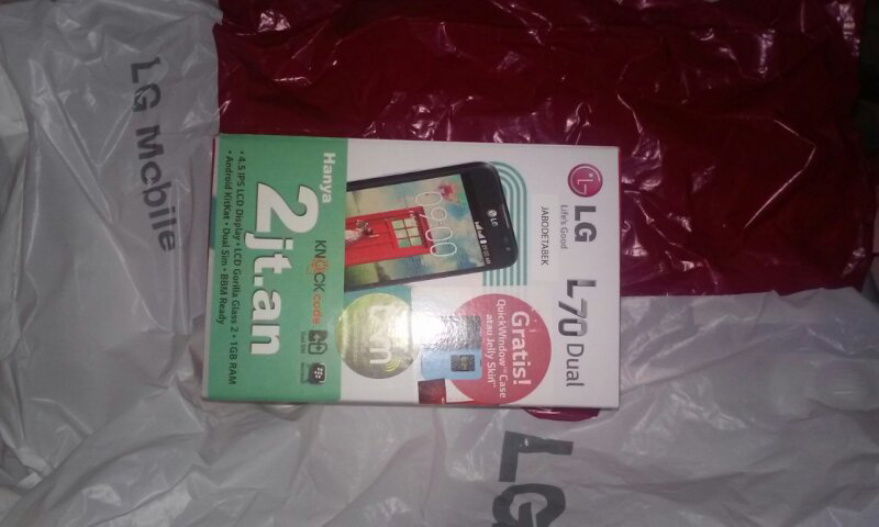 LG L70 DUAL BARU 2 MINGGU