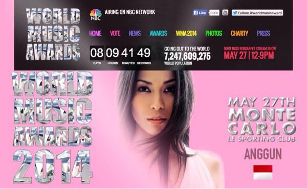 Anggun C Sasmi akan tampil di World Music Awards gan, mantap