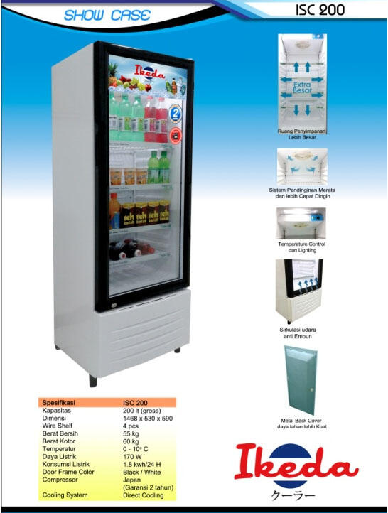 Jual showcase & Chest freezer merk IKEDA