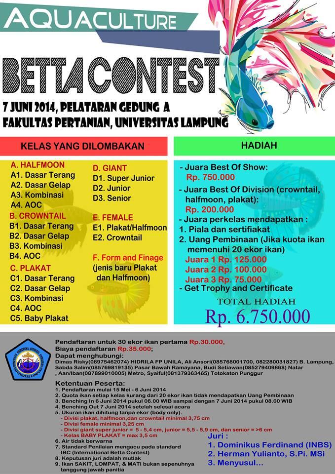 KONTES IKAN CUPANG DI BANDAR LAMPUNG (07 Juni 2014)