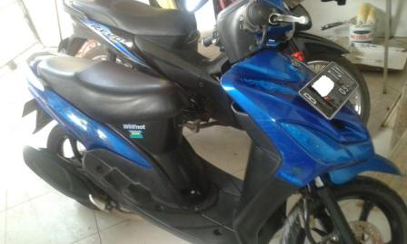 dijual mio sporty biru 2011 bln 9
