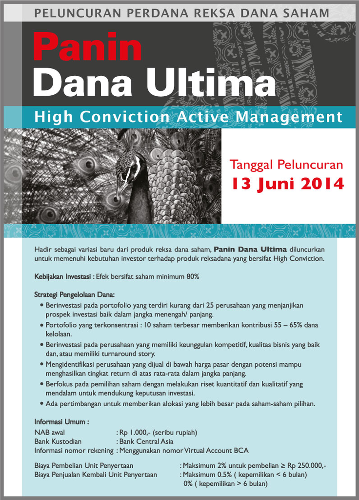 Launching Produk Investasi Reksadana Saham &quot;Panin Dana Ultima&quot;