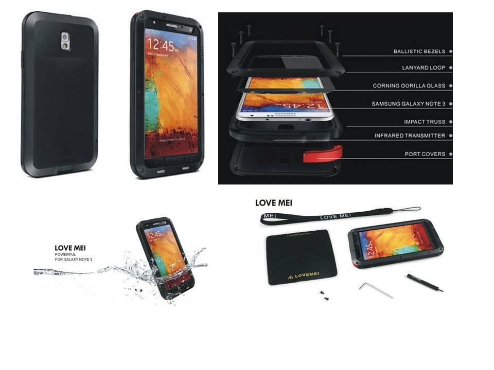 Aluminum Metal Shock/Water Proof Case Cover For Samsung Galaxy Note 3 III N9000