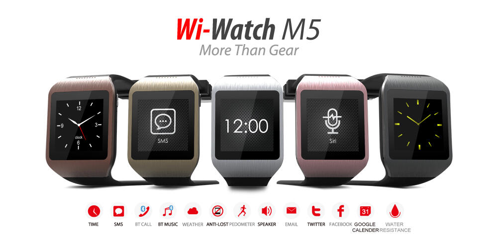 WIME M5 GEAR WI-WATCH MURAH FOR ANDROID & IOS APPLE , SAMSUNG IPHONE ETC.