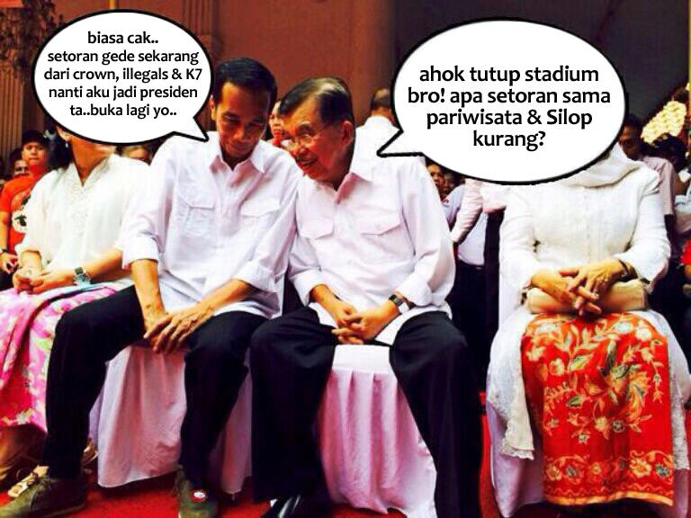 Jokowi &amp; Prabowo : Stadium akan saya buka kembali jika jadi presiden