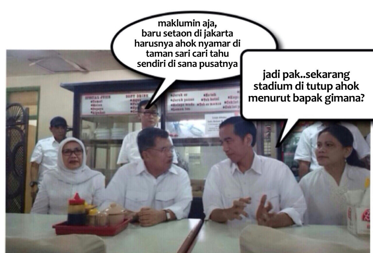 Jokowi &amp; Prabowo : Stadium akan saya buka kembali jika jadi presiden