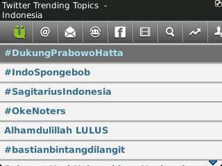 WOW! Tagar #DukungPrabowoHatta Menjadi Trending Topic Worldwide No.1