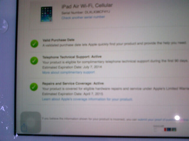 Apple Ipad Air 32 GB LTE Cellucar Wifi warna putih - Mulus 99% baru dipakai sebulanan