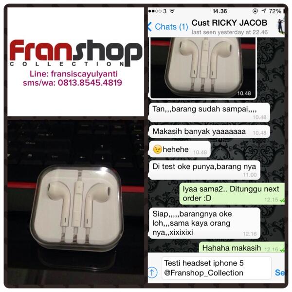 Jual Jual Earphone / earpod apple untukl iphone 5 ORIGINAL 