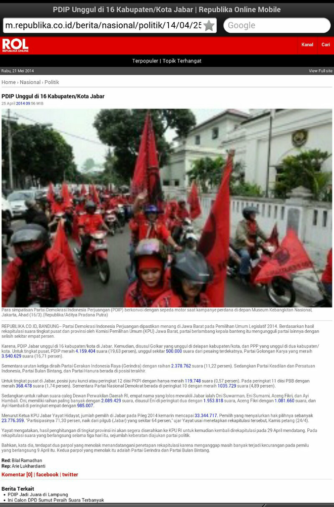 Aher OPTIMIS Jabar Raup 90% Suara Untuk Prabowo-Hatta !!!!