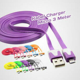 Kabel DATA + CHARGING ukuran 100cm dan 300cm