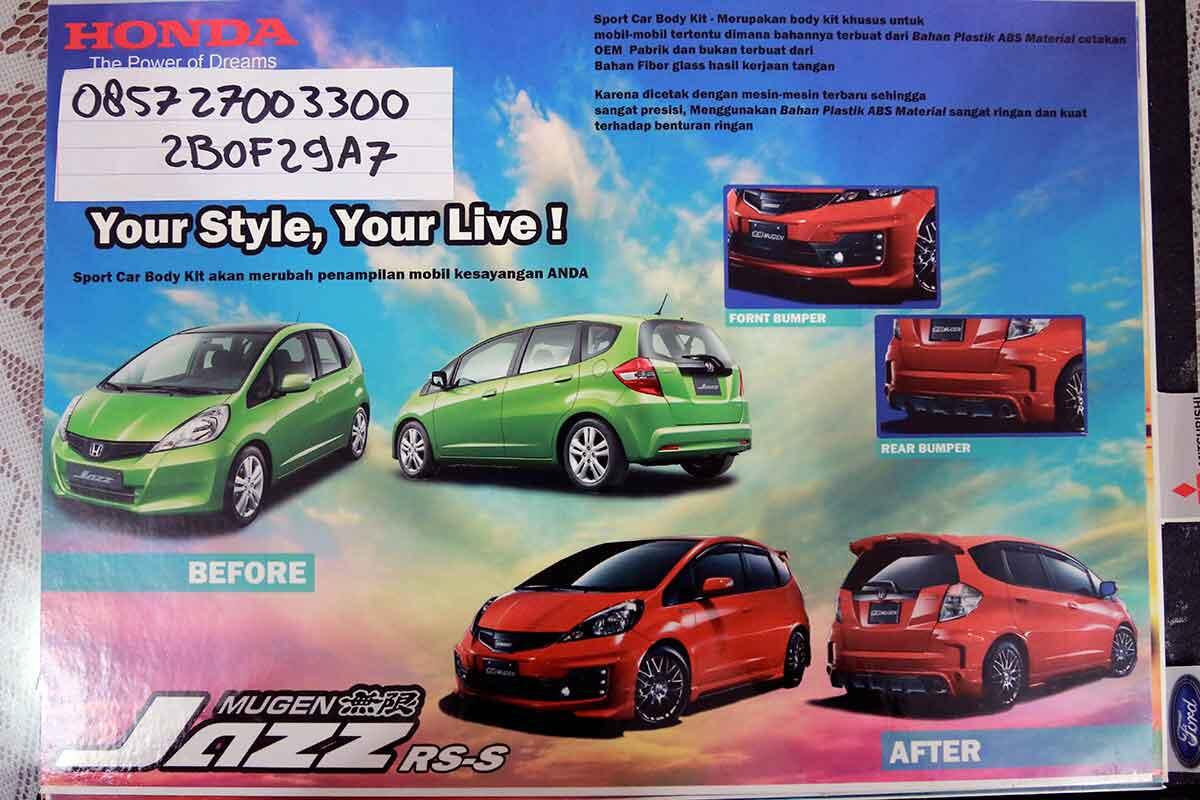 Terjual Bodykit Semarang Honda Jazz Freed Brio CRV Mibilio