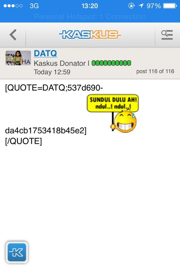 Bbcode muncul di post quote kaskus apps (iOS &amp; android)