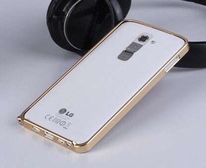 Bumper Aluminium Alloy dan Metal Looks Hardcase for LG G2 D802