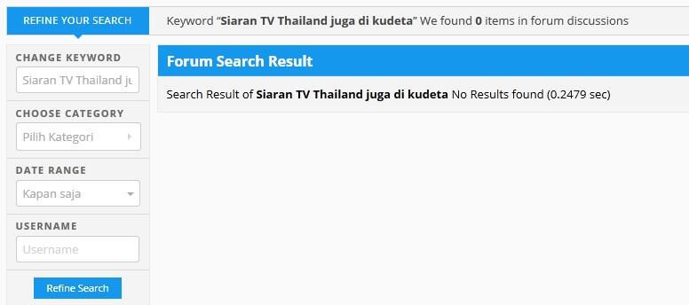 Siaran TV Thailand juga di kudeta