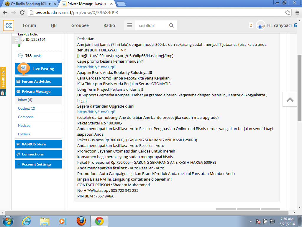 Apa cuma ane yg dapet PM begini?