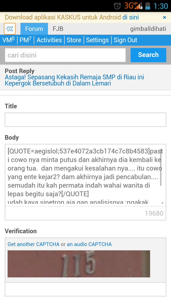 selama ngaskus ini chapcay yang paling gampang ane isi (ss)