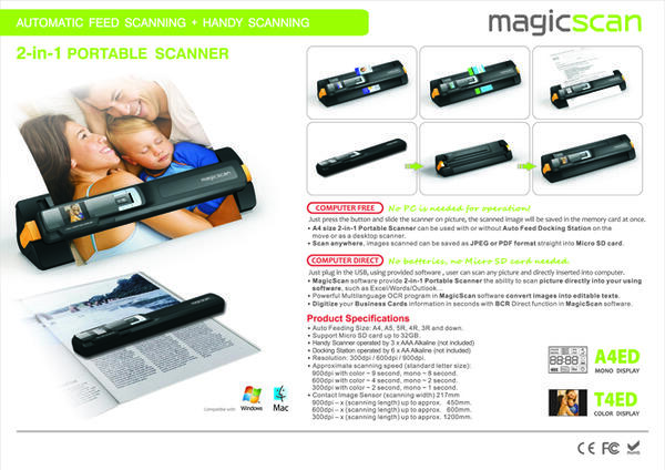 MagicScan MST4-ED (Red, Black) with Docking bandung
