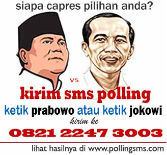 Polling SMS Pilpres 2014 ayo siapa yang unggul..??