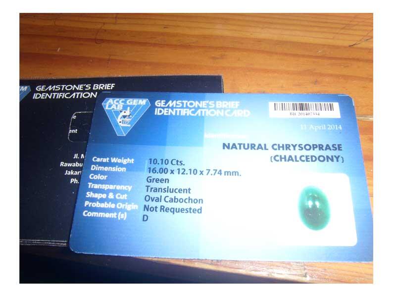 NATURAL CHRYSOPRASE CHALCEDONY corak sisik kura2.. mantabs