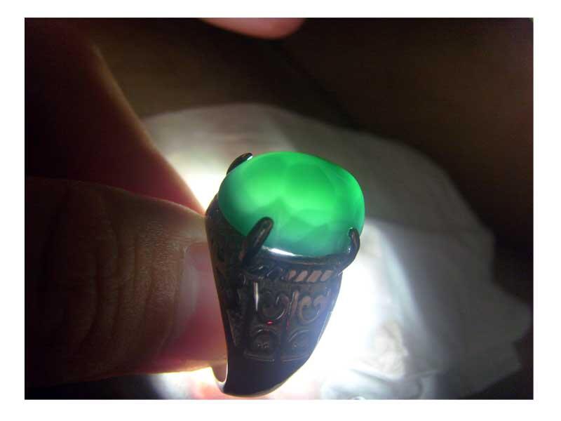 NATURAL CHRYSOPRASE CHALCEDONY corak sisik kura2.. mantabs