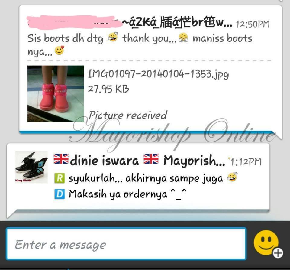 Winter Kids Boots / Sepatu Boot Anak-Anak Import