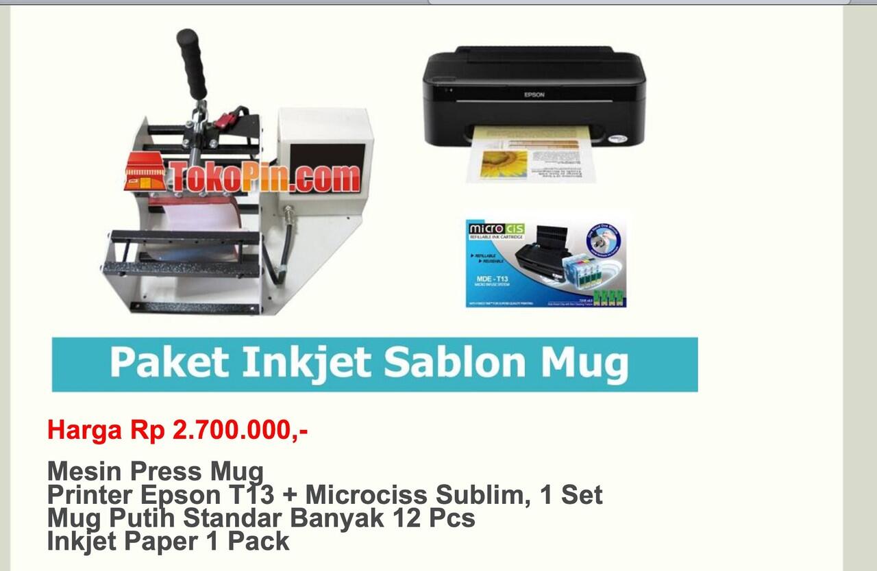 Mesin cetak mug paket