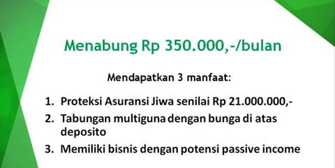 Tabungan , Proteksi, & Passive Income