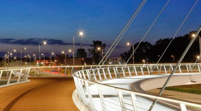Megahnya Hovenring, Jembatan Gantung Khusus Sepeda di Belanda