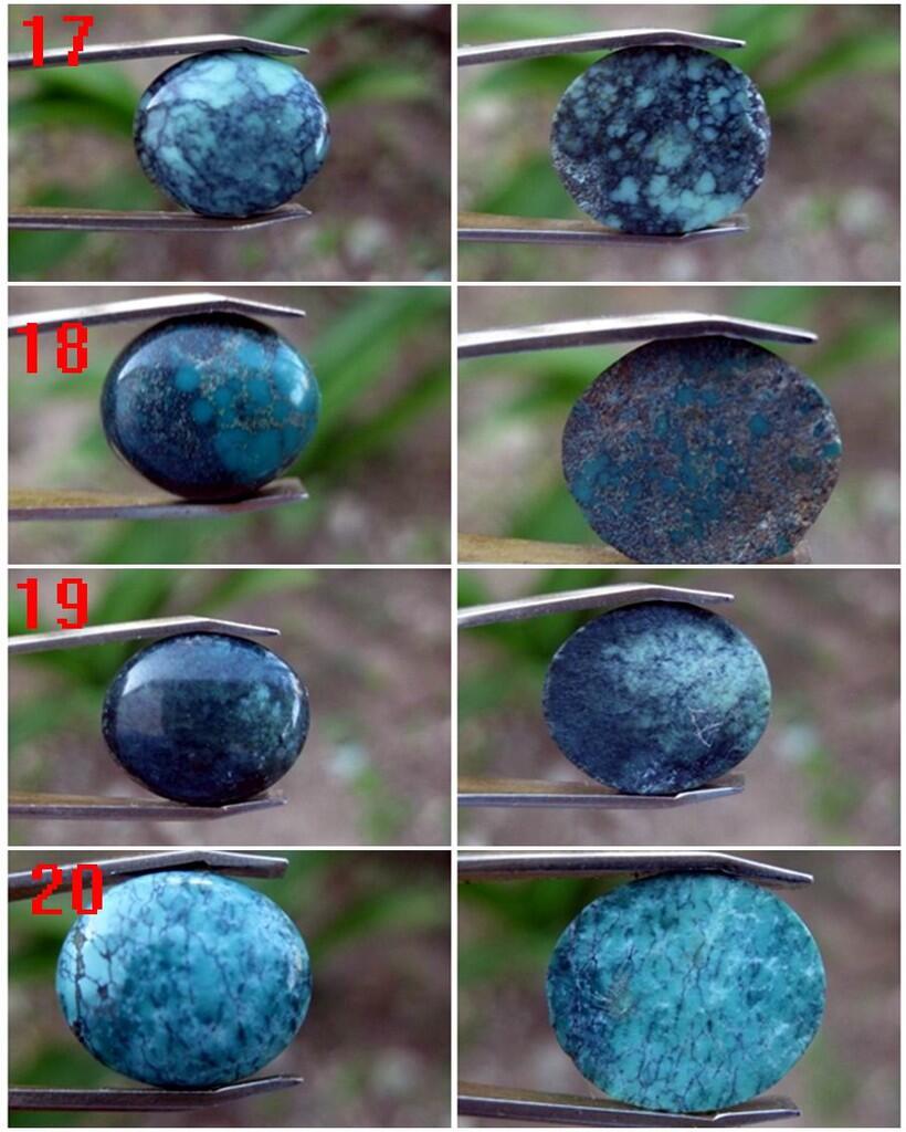 Aneka Natural Pirus (Turquoise) Serat Emas, Serat Kura-Kura, Jaring Laba-Laba.Etc