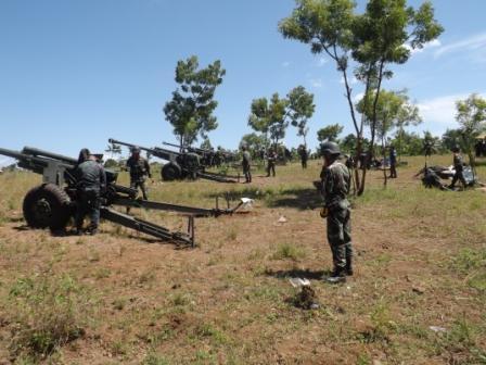 (foto) Yon Armed 8 Gelar Latbakjatrat Meriam KH-178