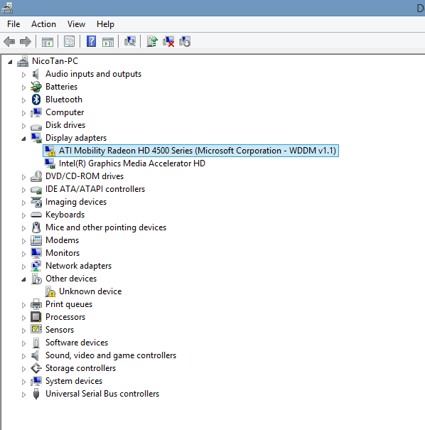 &#91;ask&#93; VGA ga kedetect meski uda update driver (win8.1)