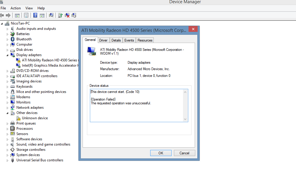 &#91;ask&#93; VGA ga kedetect meski uda update driver (win8.1)
