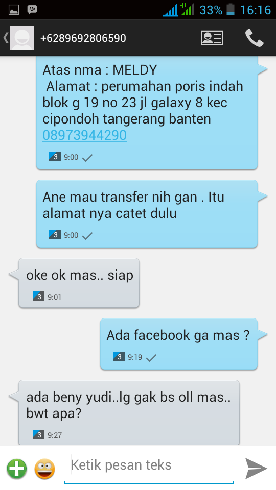 Gan Ane Tertipu Pliss bantuin dong , wilayah lumajang Jatim Masuk please