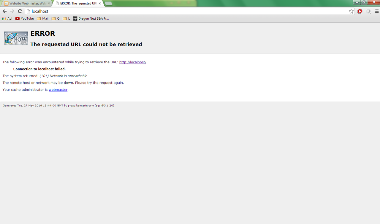 tidak bisa buka localhost