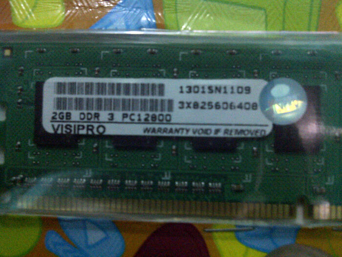 jual Ram visipro DDR3 2giga dan Processor Intel Core 2 Duo + Fan