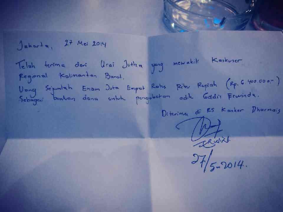 &#91;FR&#93; Penyerahan Dana Gadis Penderita Tumor