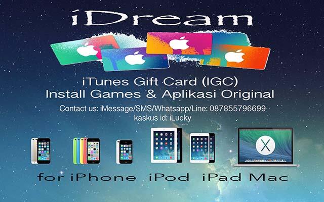 iTunes Gift / IGC untuk iPhone/iPad/iPod/Mac legal murah