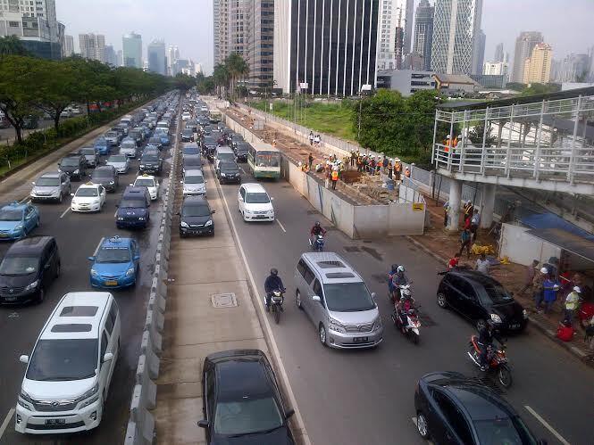 Bor Raksasa MRT Jakarta Lubangi Jalan Sudirman di 2015