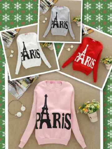Ready sweater paris yang lagi ngetrend