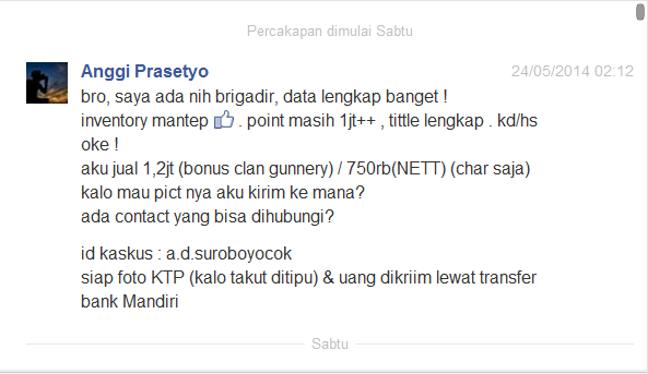 Surat Terbuka untuk Buyer id : harcdore a.k.a Tommy