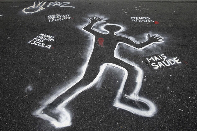 Mural/Graffiti Anti-World Cup 2014 di Brazil