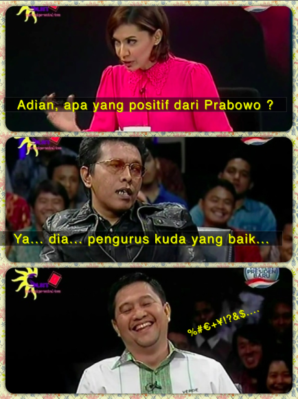 Najwa: Apa yg positif dari Prabowo | Adian: Ya, dia pengurus kuda yg baik <---DAHSYAT