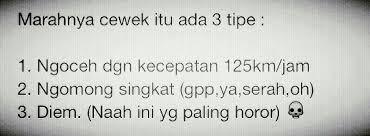 Marahnya Cewek itu Ada 3 Tipe