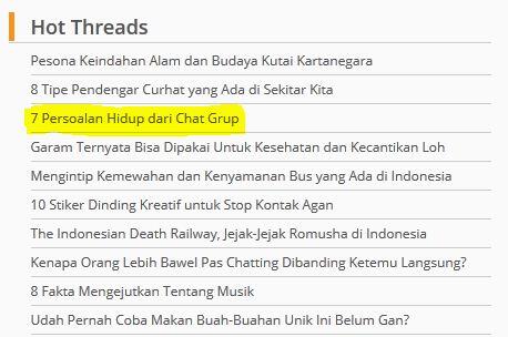 7 Persoalan Hidup Dari Chat Group