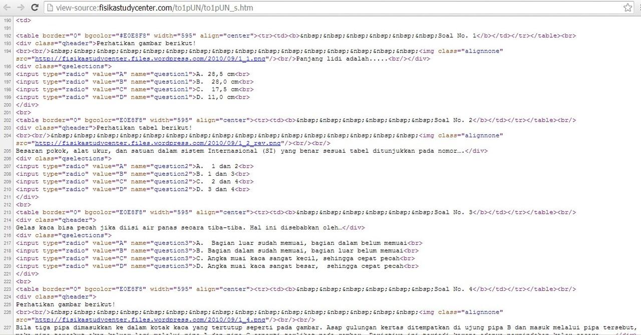 (ask) code html ujian online