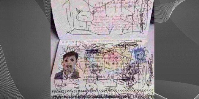 (hasil copas + repost) Paspor dicoret-coret anak, pria China tak bisa pulang
