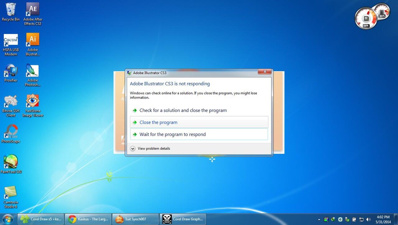 Install 13000 font lalu not responding ? Solusinya dong? 