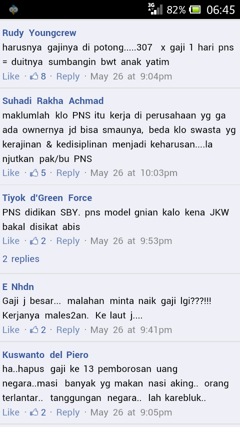 Tentang PNS cuti harpitnas minggu lalu.