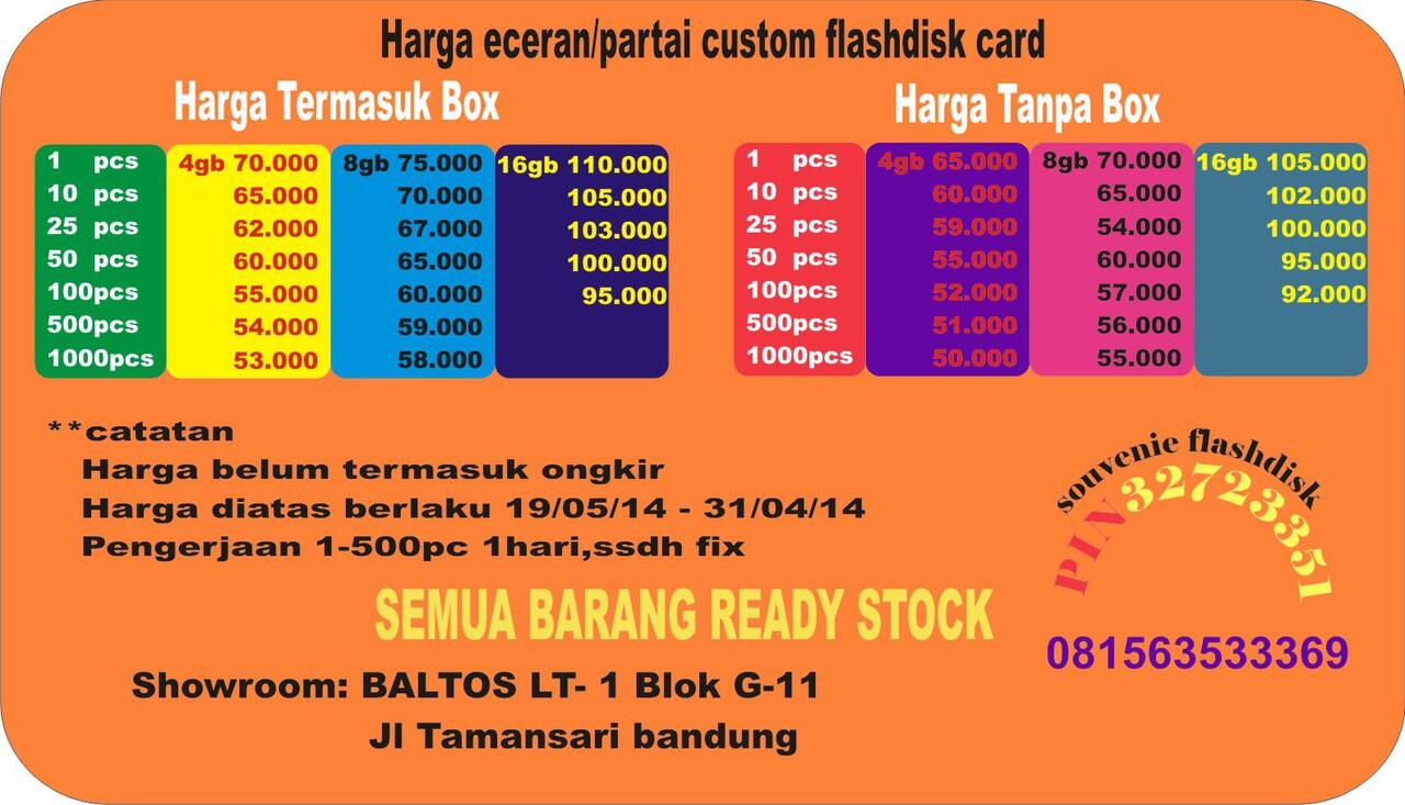 Produsen souvenir flashdisk card..untuk promo,kado,hadiah,seminar dgn desain suka"